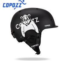 COPOZZ New Ski helmet Cartoons Half-covered Anti-impact Safety Helmet Cycling Ski Snowboard Sports Helmet For Adult and Kids