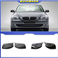 Rückspiegel-Abdeckkappe aus Kohlefaser/Schwarz für BMW 5er E60 E61 E63 E64 2004–2008 520i 525i 528i 528xi 530i