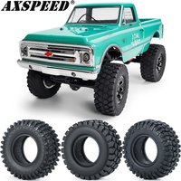 AXSPEED 4PCS 1.0 Inch Soft Rubber Tyres 50/54mm for 1/24 Axial SCX24, 1/18 TRX4M RC Micro Crawler Car Wheels Tires