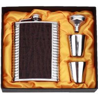 8oz Pocket Flagon Stainless Steel Hip Flask Whiskey Wine Pot Wine Alcohol Drink Cup Travel Tour Drinkware With Box For Men Gifts