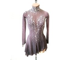 Ice Figure Skating Dress Girls Women Yellow Red Waistband Rave Dance Skirt Kids Competition Rhythmic Gym Leotards Child