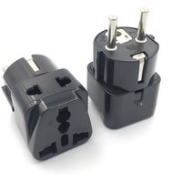 Bolantedz 1Pcs Germany Plug Adapter Fast Shipping Compact EU Travel Converter US UK AU To DE Schuko Plug