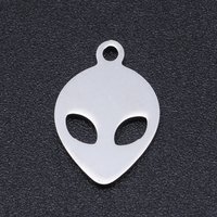 10pcs/lot 316 Stainless Steel Aliens Charms Wholesale Accept OEM Order DIY Necklace Bracelet Making Charms Bracelets Pendants
