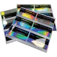 Customized Holographic Color Change Rectangle Stickers Printed Black Glossy Rainbow Perfume Bottle Package Personalized Labels