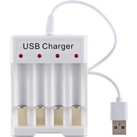 USB 4 Slots Fast Charging AA AAA Battery Charger For Rechargeable Nimh Nicd Battery Station Charging Adapter DC1.2V 250mA