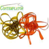 4meters 8Colors Elastic Thin Skin Strip For Nymphal Flies Fly Tying Synthetic Materials Wide 6mm Wrapping Larva Caddis Shrimp