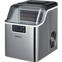 Hicon Countertop Ice Maker Machine 1 Gallon Auto Self-Cleaning Square Ice 44Lbs/24H 24 Pcs Ice Cubes in 15 Mins with Ice Scoop