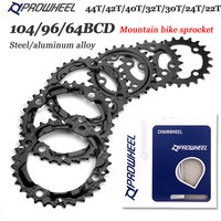 MTB Bike Chainring 64/96/104 BCD Chainwheel 22/24/26/28/32/36/38/40/42/44T Double/Triple Speed Sprock for Crankset Repair Tooth