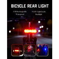AliExpress cycle zone LED Bike Tail Light Rechargeable 4 Lighting Modes Bicycle Rear Warning Lamp Night Riding Safety Light for MTB Bike Accessories
