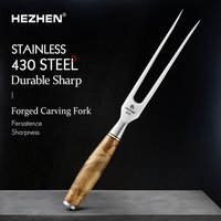 HEZHEN Master Forge Schnitzgabel, Fleischgabel, 430er Edelstahl, Grillutensilien für den Außenbereich, Küchenutensilien, schöne Geschenkbox