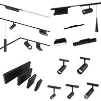 QIUBOSS nowoczesne oświetlenie szynowe magnetyczne wbudowany reflektor LED typu Downlight salon bez oświetlenia głównego seria lamp z maskownicą