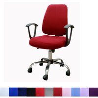Solid Chair Cover Office Computer Spandex Split Seat Cover Universal Anti-dust Armchair Cover