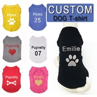 Personality Pet Shirts Puppy Summer Clothes Custom Dog ID Cute Colorful DIY Name Logo Clothing Fashion Pet Clothes