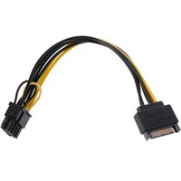 1pcs 15 Pin SATA Male to 8 pin (6+2) PCI-E Female Video Card Power Supply Adapter Cable 8 Pin PCIe to SATA 15 Pin Power Cable