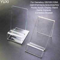 YUXI For GB GBC GBA SP 2DS 3DS PSP PSV Game Console Clear Plastic Transparent Stand Shelf Window Counter Display Showcase Rack