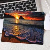 Beach Waves Palm Landscape New Computer Mouse Pad Lovely Gamer Natural Rubber Anti-slip Art Carpet Office Decoration MousePad