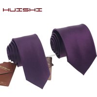 Classic Business Necktie Collar Men Women Quality Stripe Ties Scarves Deep Purple Waterproof British Style Mens Neck Ties Color