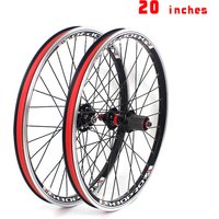 20 inch 406 folding bicycle wheelset 451 74mm Disc brake Aluminum alloy wheels V brake 2 bearing 7-10speed 20 24 32H Bike Wheels