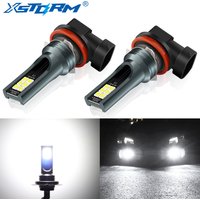 2 sztuk H8 H11 żarówka LED H16 JP 9005 HB3 9006 HB4 lampa Led Super jasne światła przeciwmgielne samochodu do jazdy w dzień światła do 12V 6000K biały