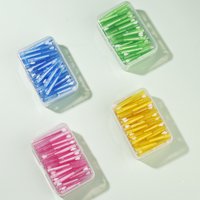 60 Pcs/Box Toothpick Dental Interdental Brush 0.6-1.5Mm Cleaning Between Teeth Oral Care Orthodontic I Shape Tooth Floss