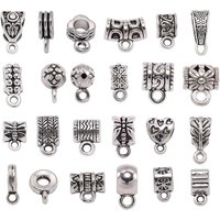 20pcs/lot Pendant Clasps Hook Clips Bails Connectors necklace pendants Bail Bead For DIY Jewelry Making Findings supplies