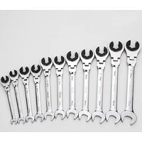 Opening Tubing Ratchet Wrench Spanner Combination Wrenches Set Flex-head Fixed Head Metric Open End Gears Ring Wrench Set