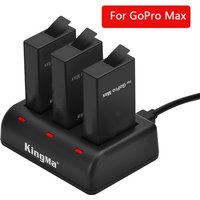 New intelligent For GoPro Max Battery 3 Slot Charger + 1400mAh lithium ion Battery For 360 Panoramic Go Pro Max Camera