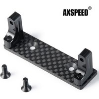 AXSPEED Metal Servo Mount with Carbon Fiber Skid Plate Set for Axial SCX10 Capra Wraith 90048 1/10 RC Crawler Car Upgrade Parts