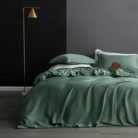 Bettbezug aus Naturseide, einfarbig, hochwertiger Bettbezug für Einzelbett, Doppelbett, King-Size-Bett, Bettbezug