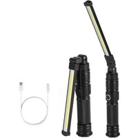 USB Rechargeable Work Light Ultra Bright LED Flashlight With Magnetic Base 5 Lighting Modes Foldable Work Lamp For Car Repair