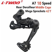 AliExpress LTWOO A7 1X10s rear derailleur 10v 2X10s mid cage compatible with 11-36T cassette, compatible with NX, GX shifter,