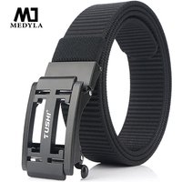 MEDYLA Taktischer Gürtel Herren Outdoor Freizeitgürtel Nylon Militär Armee Gürtel Outdoor Metallschnalle Training Jagdgürtel BLL041