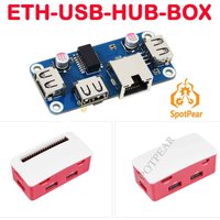 Raspberry Pi Zero Series Ethernet / USB HUB BOX ETH/USB HUB HAT (B) 1x RJ45, 3x USB 2.0