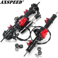 AXSPEED RC Car Axle Aluminum Alloy Front Rear Axle with Differential Lock for 1/10 RC Crawler D90 TF2 Upgrade Parts