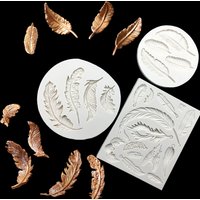 Feather Silicone Mold Sugarcraft Chocolate Cupcake Fondant Cake Decorating Tools