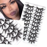 Wimpern 5/10/16 Paar 3D Faux Nerz Wimpern Natürliche Falsche Wimpern Wiederverwendbare Dramatische Volumen Wimpern Make-Up Wimpern Verlängerung