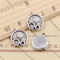10pcs Charms Clock Pocket Watch 17x13mm Tibetan Silver Color Pendants Antique Jewelry Making DIY Handmade Craft
