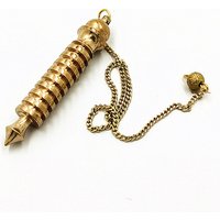 Pendulum For Dowsing Divination Reiki Healing Spiritual Wicca Women Men Amulet Screw Shape Pendule Radiestesia Metal Charm Jewel