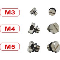 4pcs M3 M4 M5 Metal Plugs For RC Hydraulic Valve Tank Set 1:14 RC Excavator Bulldozer Loader Connector Parts
