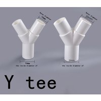 PVC plastic Y type tee Y tee fork water pipe tee drip box tee joint 16mm / 20mm 1Pcs
