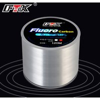 FTK 120m Fishing Line 7.15LB-45LB 0.2mm-0.6mm Soft Fluorocarbon Coating Treatment Process Carbon Surface Nylon Molecules