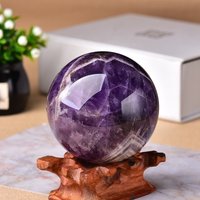 1PC Natural Dream Amethyst Ball Polished Globe Massaging Ball Reiki Healing Stone Home Decoration Exquisite Gifts Souvenirs Gift image 4
