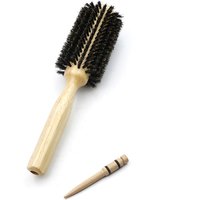 6 tailles manche en bois poils de sanglier brosse ronde queue amovible professionnel Salon de coiffure brosse à cheveux cheveux peigne rond