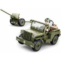 SLUBAN Normandy Landing US WILLYS Jeeped Building Block Military off-Road Vehicle Army Car Brick Classic Model Kids Toy Boy Gift