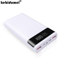kebidumei Dual USB Micro USB Type C Power Bank Shell 5V DIY 4/6*18650 Case Battery Charge Storage Box Without Battery