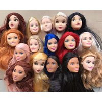 Original 1/6 Doll Heads Girl Collection Rare Face Long Hair Doll Heads DIY Doll Accessories Girl Favorite Gift Toy Figures