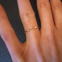 A-Z Initial Rings for Women Open Adjustable Stainless Steel Wedding Ring 2025 Trend Gold Color Couple Jewelry Accessories Gift