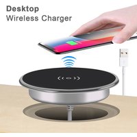 Desk Embeded Wireless Charger for iPhone 11 X Samsung S10 Xiaomi mi 9 Table Office 15W 10W 7.5W Qi Fast Pad Phone Charger 3.0