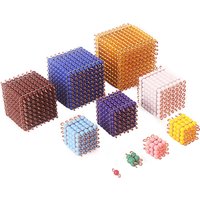 Kids Toy Montessori Colorful Beads Cubes Thousands Squares Materials Digitals 1-1000 Math Toys for Children Early Educational