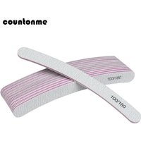 10 Stück Gebogene Nagelfeile für Maniküre, Graues Schleifpapier 100/180, Polierblock, Waschbares Nagelpflegewerkzeug, Lime A Ongle
